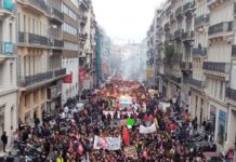 Συνεχίζονται μαζικά οι κινητοποιήσεις στη Γαλλία ενάντια στην αντισυνταξιουχική «μεταρρύθμιση» του Μακρόν