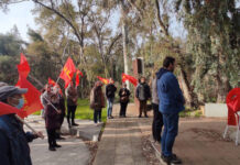 Αντιπροσωπεία του Μ-Λ ΚΚΕ κατέθεσε στεφάνι στο μνημείο της εκτέλεσης του Νίκου Μπελογιάννη